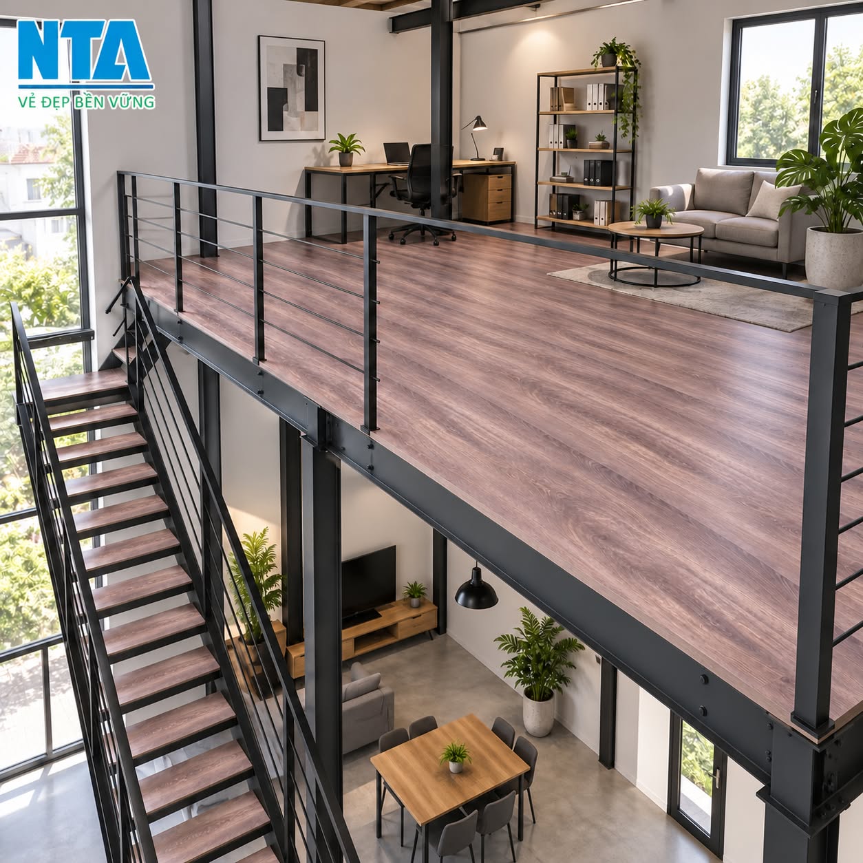 5 bước thi công sàn chịu lực PVC 400 - NTA chuẩn kỹ thuật