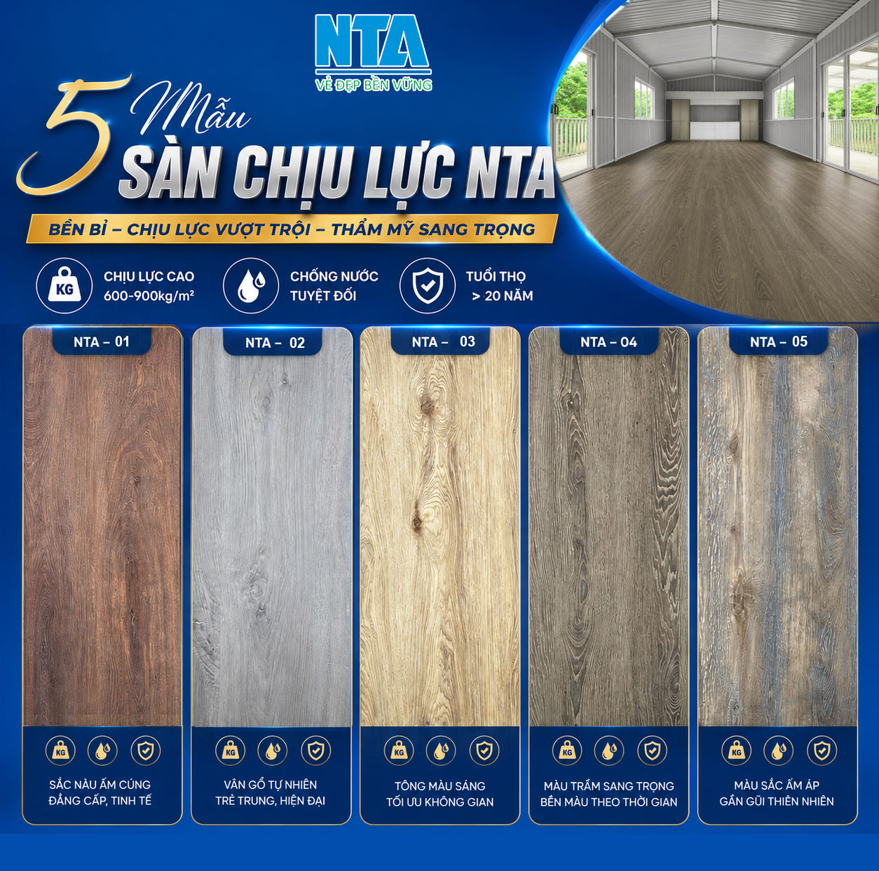 SÀN CHỊU LỰC NTA – DẪN ĐẦU VỀ CÔNG NGHỆ, VỮNG CHẮC MỌI CÔNG TRÌNH !